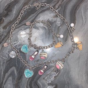 JUICY COUTURE matching charm necklace and bracelet